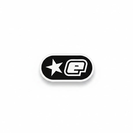 id-paintball Planet Eclipse Aufkleber in Schwarz und Weiss mit Stern und Logo-Symbol, 95x50 mm