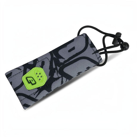 id-paintball Planet Eclipse Fighter Laufsocke in Dark Midnight mit grauem Muster, neongrünem Logo und Gummizug