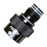 id-paintball PowAir 360 Grad Valve Head Bonnet mit On/Off Ventil in Schwarz für Paintball Regulatoren