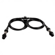 id-paintball PowAir Double Hose HPA Remote System in Schwarz mit zwei Kevlar-Schläuchen und On/Off-Ventil