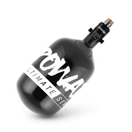 id-paintball PowAir Ultimate Series S3 HP-Flasche 1,1 Liter 300 Bar mit SuperMax Titan Pro Regulator in Schwarz