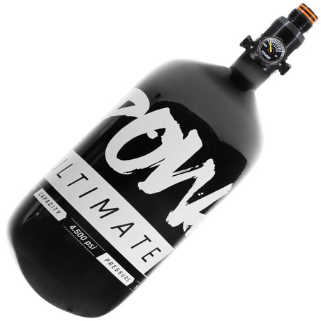 id-paintball PowAir Ultimate Series 1,5 Liter 300 Bar HPA Flasche mit Regulator in Schwarz