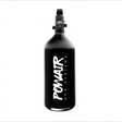 id-paintball PowAir Basic Series 0,8L HPA System mit schwarzer Druckluftflasche und MAXREG Regulator für Paintball