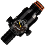 id-paintball PowAir MAXREG SHP Paintball Regulator in Schwarz mit 1100 PSI Ausgangsdruck und Micro-Manometer