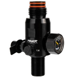 id-paintball PowAir MAXREG SHP Paintball Regulator in Schwarz mit 1100 PSI Ausgangsdruck und Micro-Manometer