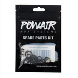 id-paintball PowAir Shutter Remote System Ersatzteilset in schwarzer Verpackung mit verschiedenen Dichtungsringen