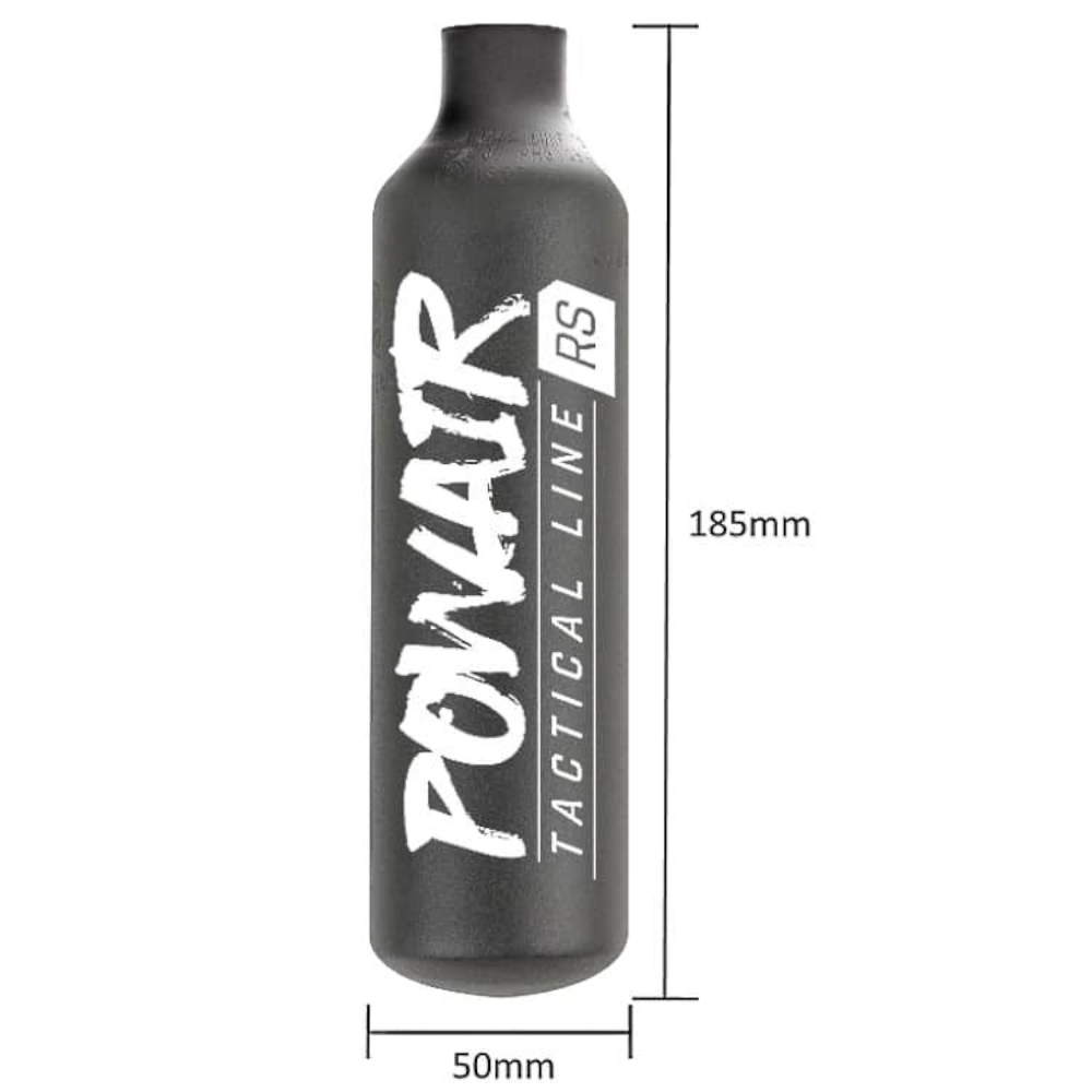id-paintball POWAIR Tactical Line RS Paintball HP Flasche aus Stahl mit 0,23L Volumen und 300 Bar Druck