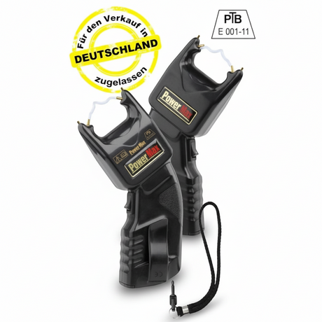 id-paintball Power Max Elektroschocker mit 500.000 Volt, PTB-Zulassung, Handschlaufe und Sicherungsstift
