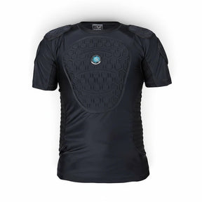 id-paintball Protector Shirt in Schwarz mit integrierten Polstern für Brust, Rücken und Oberarme