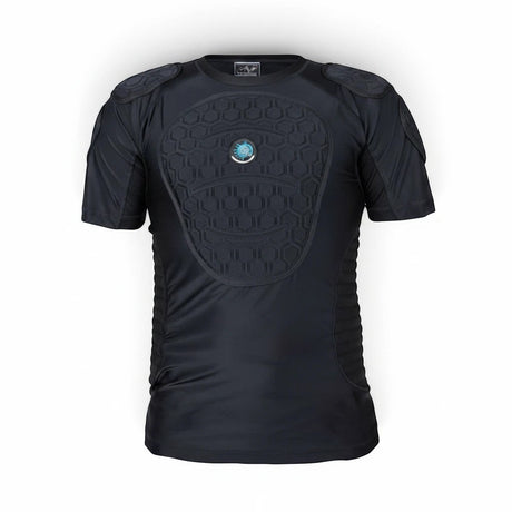 id-paintball Protector Shirt in Schwarz mit integrierten Polstern für Brust, Rücken und Oberarme