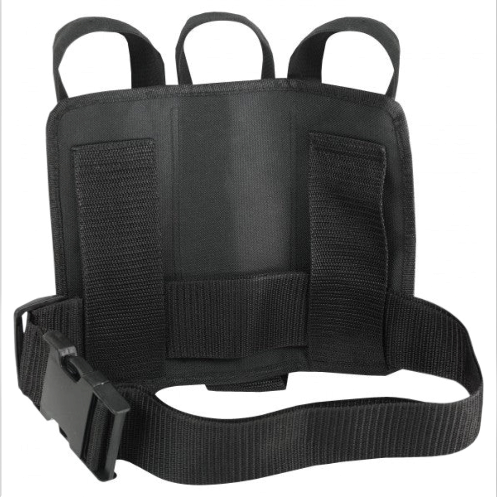 id-paintball Protoyz 3-Pot Battlepack in Schwarz mit verstellbarem Nylongürtel und Klettlaschen für Paintball-Pots