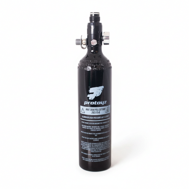 id-paintball Protoyz 0,4L 200 Bar Aluminium Paintball-Druckluftflasche mit Regulator und Manometer