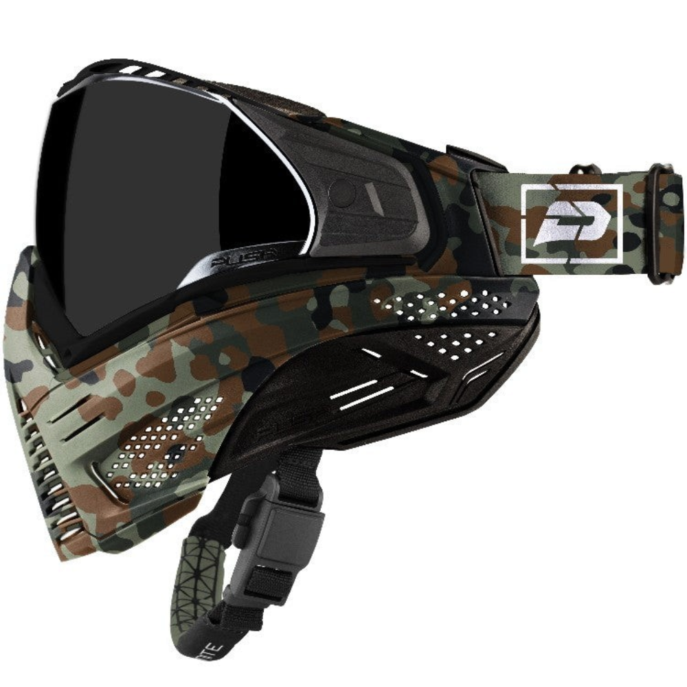 id-paintball Push Unite Thermal Paintballmaske in Flecktarn Camo mit entspiegeltem Glas und Belüftungsöffnungen