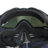id-paintball Push Unite Paintball Maske in Grau und Rot mit Thermalglas, Belüftungsschlitzen und weichem Maskenschaum