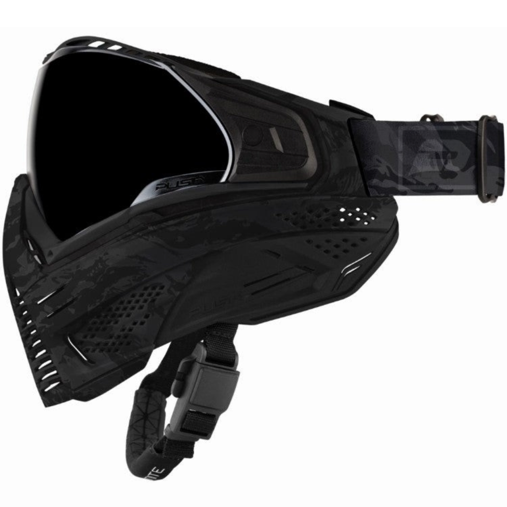id-paintball Push Unite Paintball Thermalmaske in Schwarz Camo mit entspiegeltem Glas und Belüftungszonen