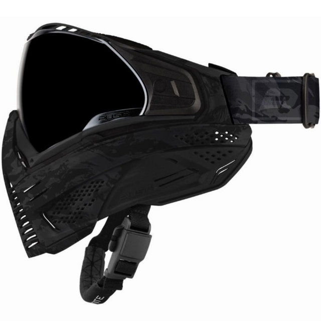 id-paintball Push Unite Paintball Thermalmaske in Schwarz Camo mit entspiegeltem Glas und Belüftungszonen