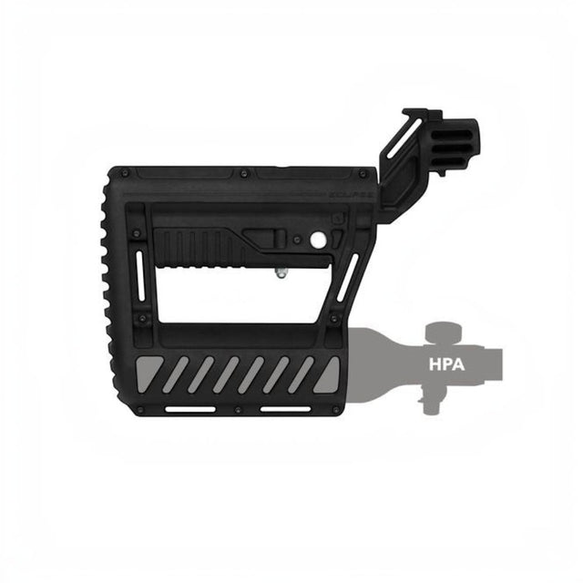 id-paintball Planet Eclipse PWR Stock in Schwarz für EMF100 Paintball-Markierer aus robustem Nylon