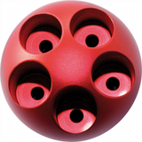 id-paintball Pyro Multi Launcher aus rotem Aluminium mit 5 Kammern für gleichzeitigen Effekt-Abschuss