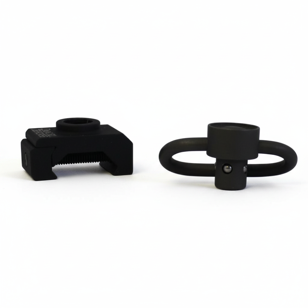 id-paintball 2-teilige QD Sling Swivel Befestigung aus schwarzem Metall für 22mm Picatinny Schienen