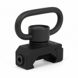 id-paintball QD Sling Swivel Befestigung aus schwarzem Vollmetall für 22mm Picatinny Schienen mit Druckknopf