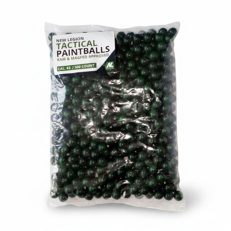 id-paintball New Legion RAM Paintballs im Kaliber .43 mit robuster olivfarbener Gelatineschale im 500er Beutel