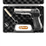 id-paintball Record COP Schreckschusspistole 9mm P.A.K. in Bicolor Silber und Brüniert im Transportkoffer mit Zubehör