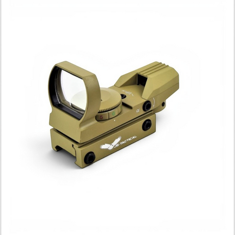 id-paintball Open Dot Sight Reflexvisier in Tan aus robustem Vollmetall für 22mm Picatinny-Schienen