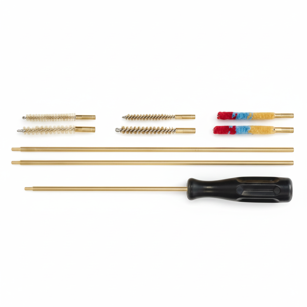 id-paintball Umarex Reinigungs-Set Expert für Luftgewehre mit Messingstangen, Bürsten und Wollwischern für 4,5 und 5,5 mm