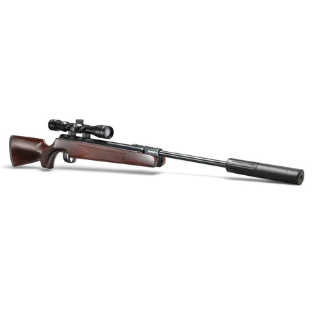 id-paintball Remington Express XP Luftgewehr mit Holzoptik-Schaft, Zielfernrohr und Mündungsdämpfer