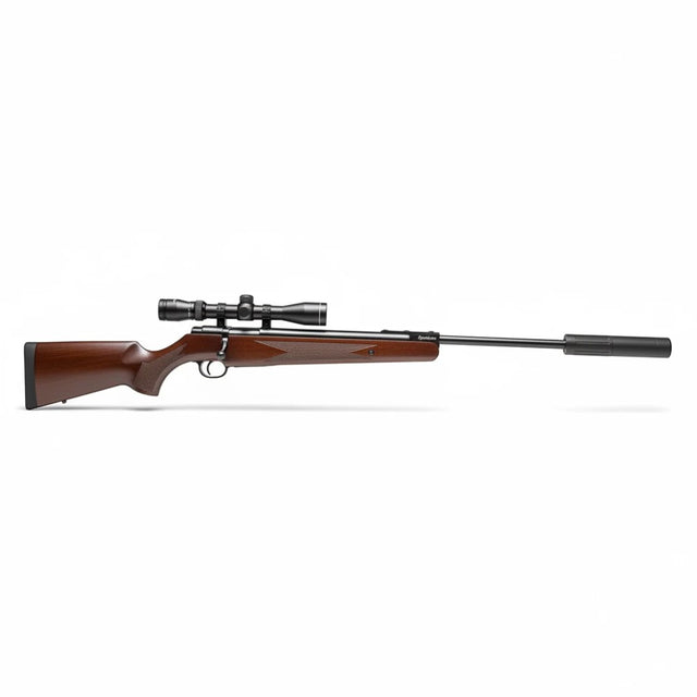 id-paintball Remington Express XP Luftgewehr mit Holzoptik-Schaft, Knicklauf und montiertem 3-9x32 Zielfernrohr