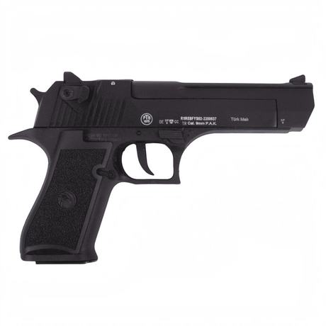 id-paintball Retay Big Fifty LW Schreckschusspistole in brüniertem Design mit Polymer-Griffstück im Kaliber 9mm P.A.K.