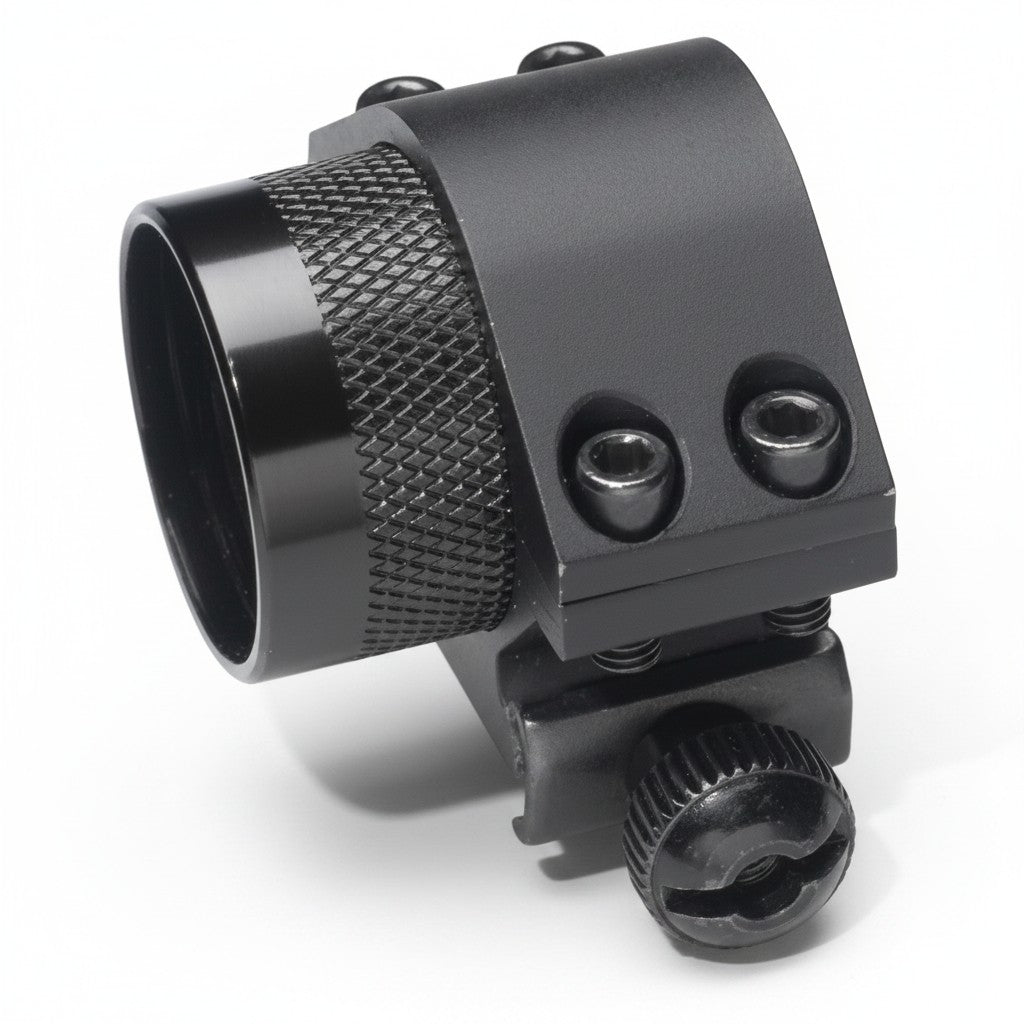id-paintball Ring Mount Montage für 22mm Weaver Schiene aus robustem schwarzem Metall mit 25mm Durchmesser