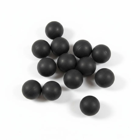 id-paintball Rubberballs Cal. 43 aus schwarzem Hartgummi für RAM- und T4E-Markierer im 100er Pack