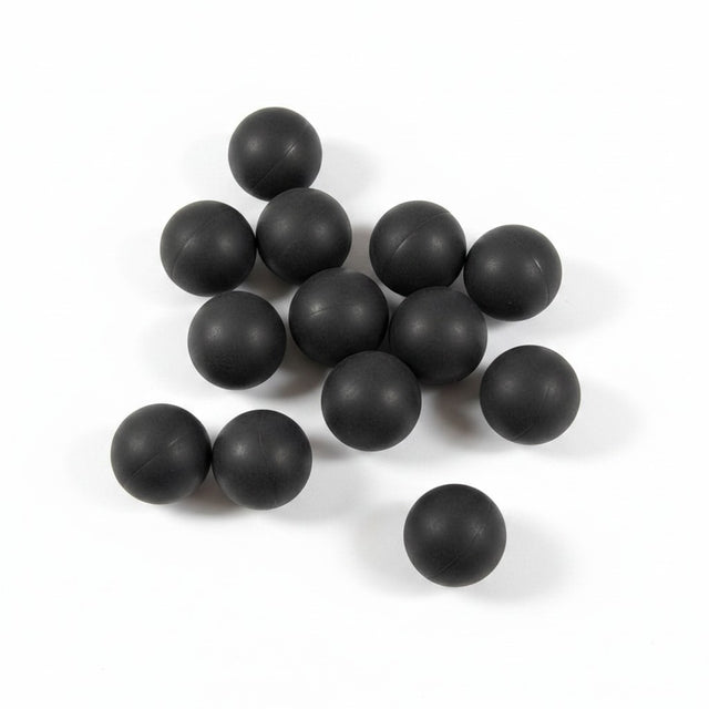 id-paintball Rubberballs Cal. 43 aus schwarzem Hartgummi für RAM- und T4E-Markierer im 100er Pack