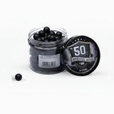 id-paintball Rubberballs Cal. 50 S-Typ aus Stahl-Gummi-Mischung in schwarzer Dose mit 100 Stück Inhalt