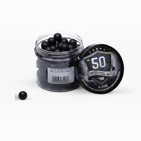 id-paintball Rubberballs Cal. 50 S-Typ aus Stahl-Gummi-Mischung in schwarzer Dose mit 100 Stück Inhalt