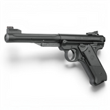 id-paintball Ruger Mark IV Federdruck-Luftpistole in Schwarz mit gezogener Lauf-Optik und Fiberoptik-Korn