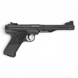 id-paintball Ruger Mark IV Federdruck-Luftpistole in Schwarz mit gezogener Lauf-Optik und Fiberoptik-Korn