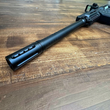 id-paintball Planet Eclipse S63 Extended Adapter in Schwarz aus Aluminium für Paintball Markierer Laufsysteme