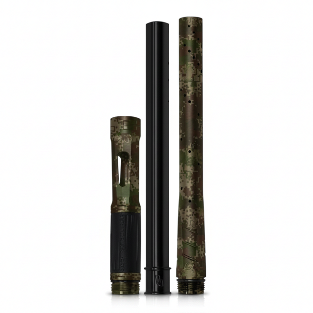 id-paintball Planet Eclipse S63 Pro 14 Zoll Laufsystem in HDE Earth Camo mit PWR Insert und Aluminium-Frontteil