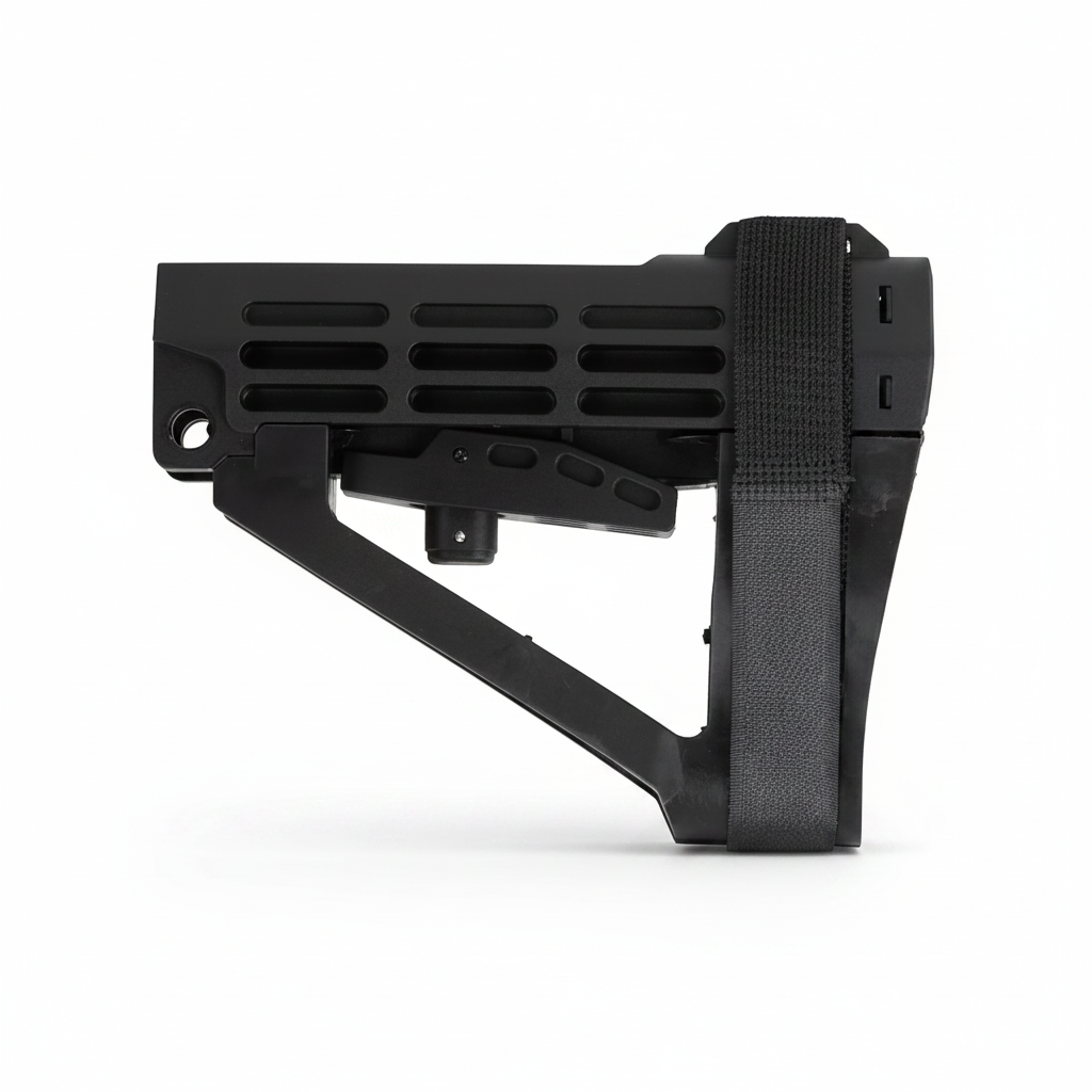 id-paintball DELTA SIX MU Schulterstützen-Cover aus schwarzem Kunststoff mit verstellbarem Klettband