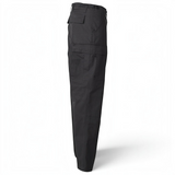 id-paintball US BDU Kampfhose in Schwarz aus robustem Rip-Stop-Baumwollgewebe mit seitlichen Beintaschen