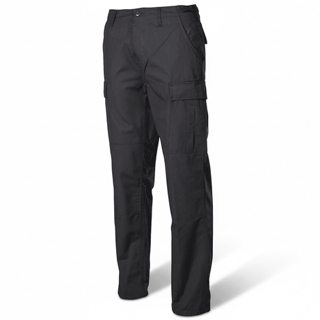 id-paintball US BDU Kampfhose in Schwarz aus robustem Rip-Stop-Baumwollgewebe mit praktischen Beintaschen