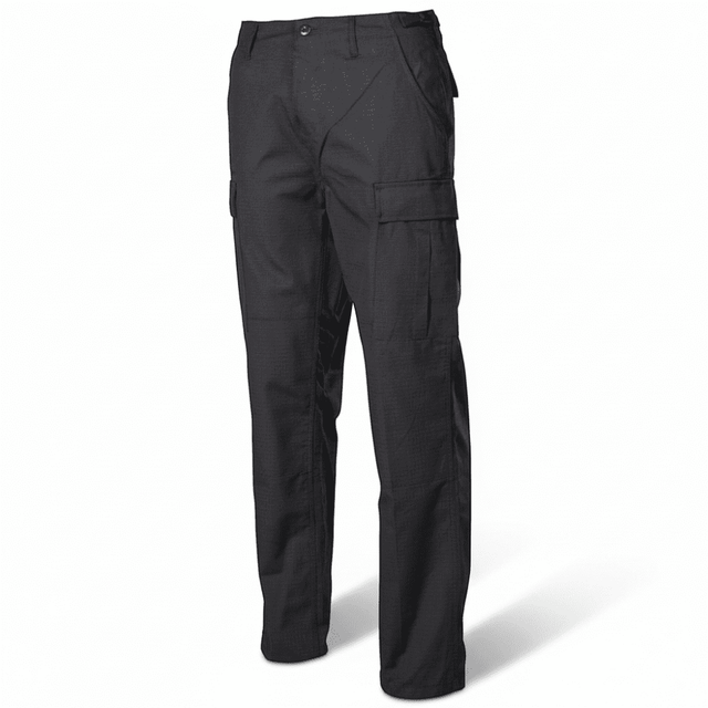 id-paintball US BDU Kampfhose in Schwarz aus robustem Rip-Stop-Baumwollgewebe mit praktischen Beintaschen