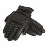 id-paintball SEC Lederhandschuhe in Schwarz mit EVA-Schaumstoffpolsterung und Klettverschluss am Handgelenk