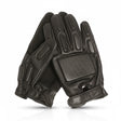 id-paintball SEC Lederhandschuhe in Schwarz mit EVA-Polsterung, Knöchelschutz und Klettverschluss am Handgelenk