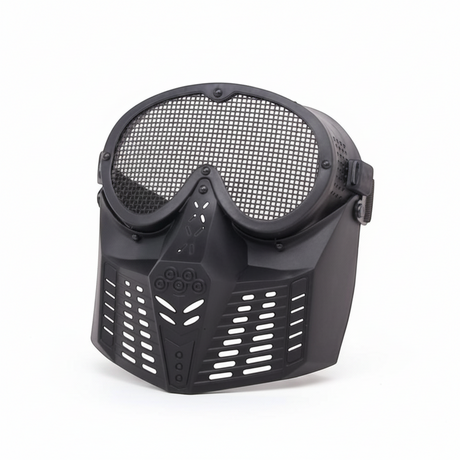 id-paintball GSG Metall Gitter Maske in Schwarz mit robustem Kunststoffrahmen für Kostüme und Dekoration
