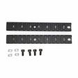 id-paintball 2er Set schwarze 155mm Vollmetall Rail Schienen für M-LOK, NSR und Keymod mit Montageschrauben