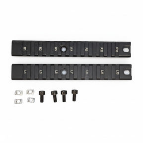 id-paintball 2er Set schwarze 155mm Vollmetall Rail Schienen für M-LOK, NSR und Keymod mit Montageschrauben
