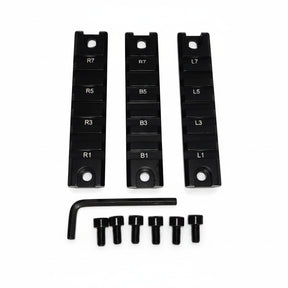 id-paintball 3er Set schwarze 98mm Metall-Railschienen für NSR, M-LOK und Keymod mit Schrauben und Inbusschlüssel